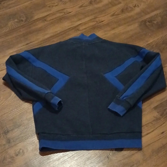 Scotch &Soda Two Toned Blue Retro Mock Neck Sweatshirt A30 - Picture 5 of 7